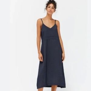 LACAUSA Alma Navy Slip Dress